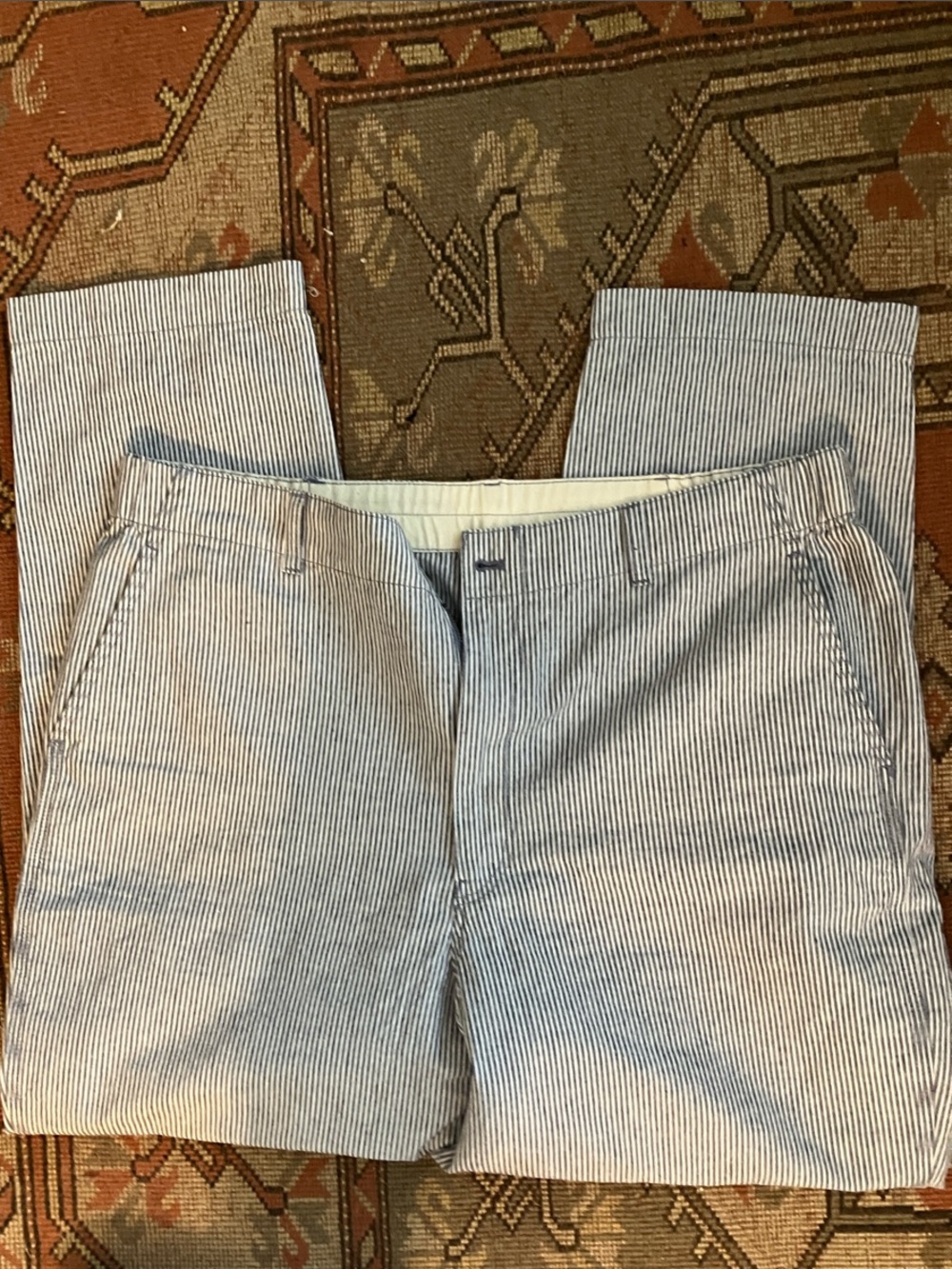 $10 add on Uniqlo Women’s Striped Pants Blue and White xxl